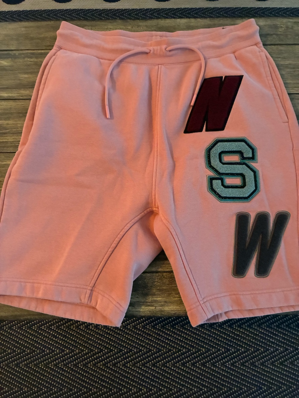 Nike Pink Patch-Detail Men's Flat Front Shorts